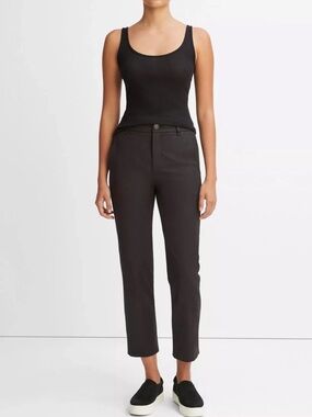 Vince Cigarette Trouser Black Size 4 Stretch Ankle Pants